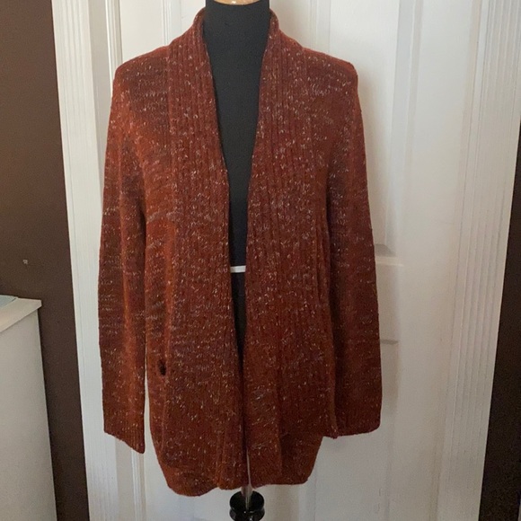 Sonoma Women’s Cardigan Sweater Rust multi NWT Lrg - Picture 1 of 8